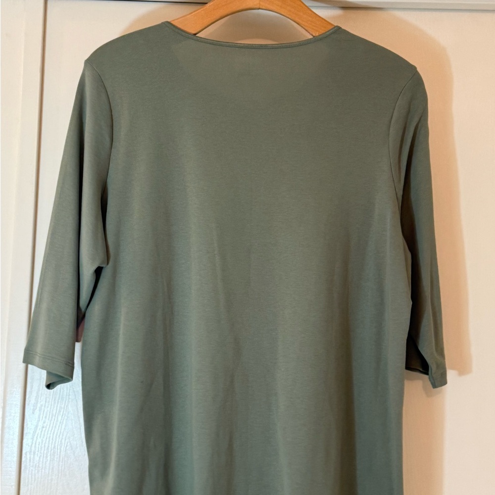 CJ Banks Olive Green Women's Top